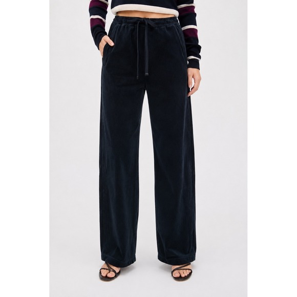 Citizens Of Humanity Pants - Citizens of Humanity Aurora Corduroy Pull On Wide Leg Pants Black S USA